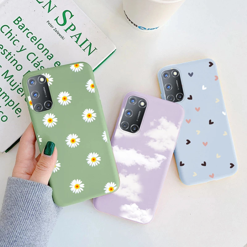 For OPPO A92 A72 A52 Case Cloud Silicone Phone Cover For OPPO A 92 72 52 Butterfly Bumper On OPPOA92 OPPOA72 OPPO52 Flower Coque cases for oppo cell phone