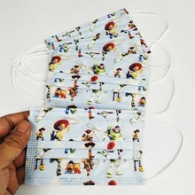 10/50Pcs Disney Disposable Mouth Masks Toy Story Print Buzz Lightyear Cartoon Pattern Mascara 3 Layer Non-Woven Anime Face Masks