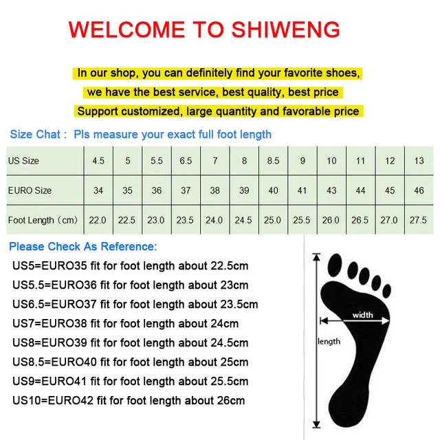 Designer Shoe Chart Women's Size To Men's Size