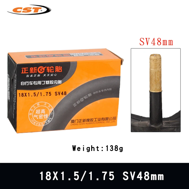 CST-Foldable Bicycle Tire Mountain Bike Tube MTB Parts 14 " ,16", 18 ", 1.35", 1.75 ", 1.95, 2.125,BMX Cycling AV, FV Inner Tube