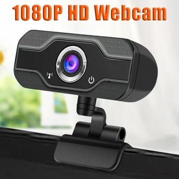 

1080P USB Webcam Mini HD Computer Camera Built-in 8 Meters Noise Reduction Microphone Web cam for Student Studying at Home