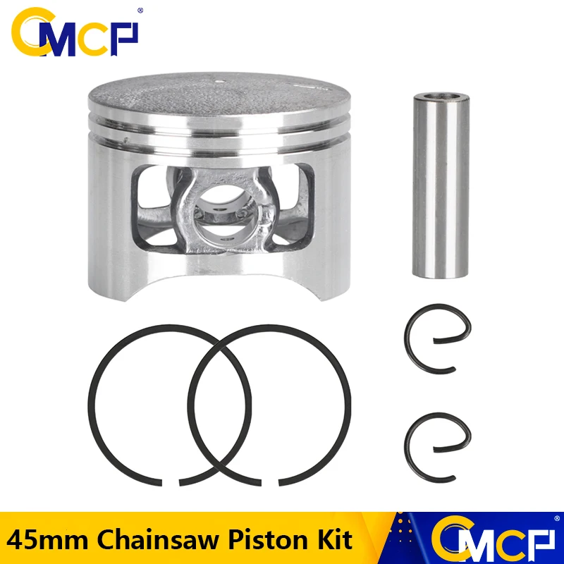 1 Set 5200 52CC Chainsaw Piston Ring Pin Kit 45mm Chainsaw Piston Set