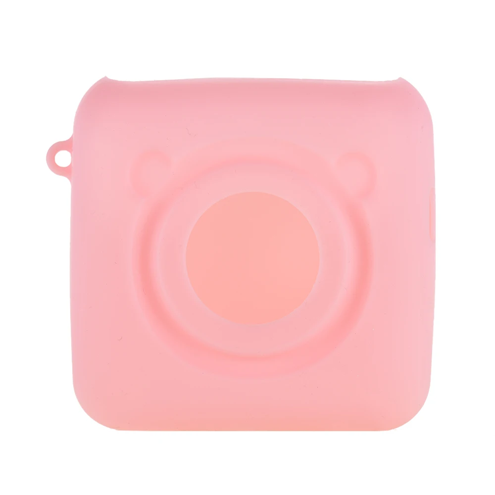 Protective Case Pink Портативный принтер карманный мобильный тепловой Bluetooth 58 мм мини беспроводной POS Термальный фотопринтер для телефона Android iOS - Цвет: Protective Case Pink