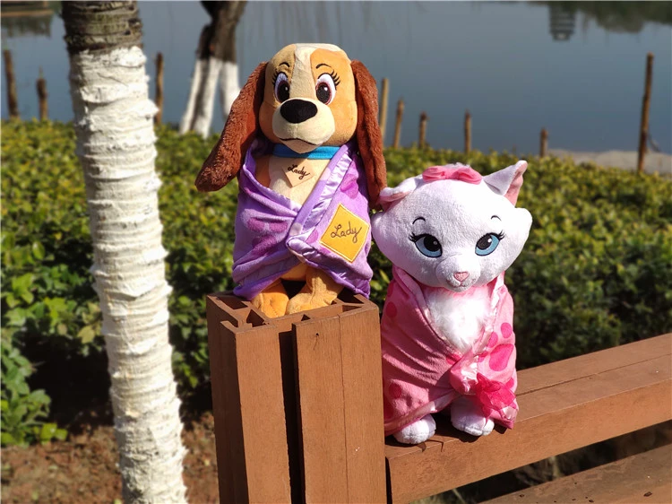 ディズニー映画わんわん物語scamp犬バスター猫ぬいぐるみソフトぬいぐるみベビー動物子供のための27センチメートル Null Aliexpress