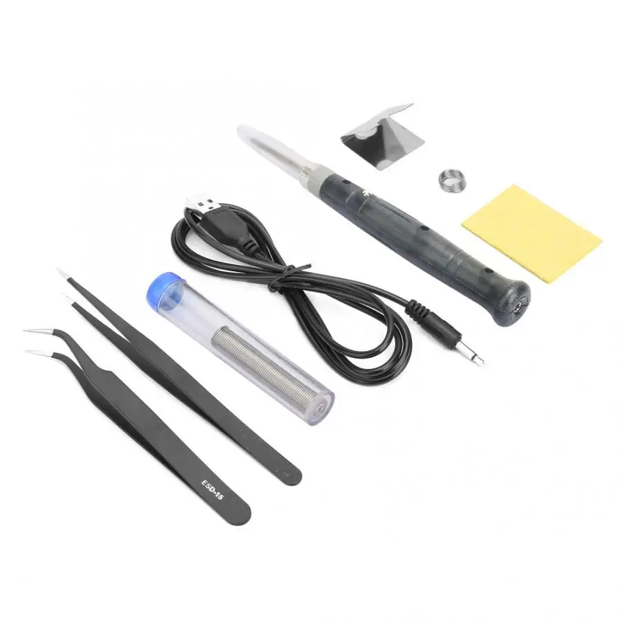 1 Set Electric USB Soldering Iron Portable Mini Small USB Stainless Steel Electric Soldering Welding Iron Set 8W 5V 1 Set Electric USB Soldering Iron Portable Mini Small USB Stainless Steel Electric Soldering Welding Iron Set 8W 5V