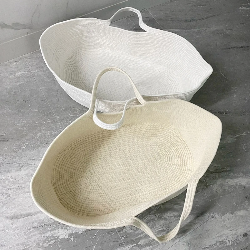 휴대용 모세 바구니 캐리어 코튼 로프 짠 수면 침대, 요람 요람, 보육 장식