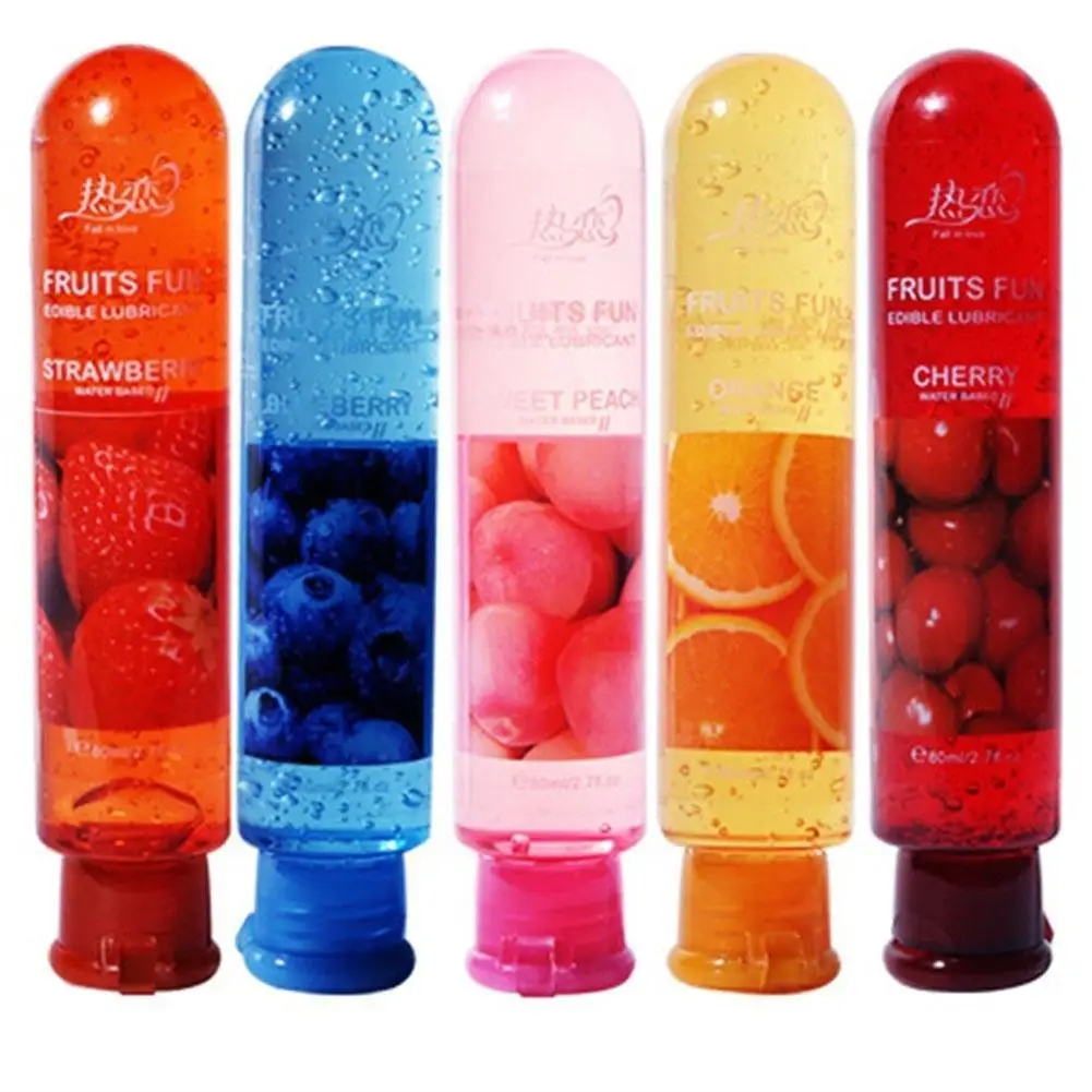 Edible 80ml Fruit Flavor Sex Lubricant Orgasm Body Massage Oil Lube Adult Sexual Water Based Smooth Fruity Gel | Красота и здоровье