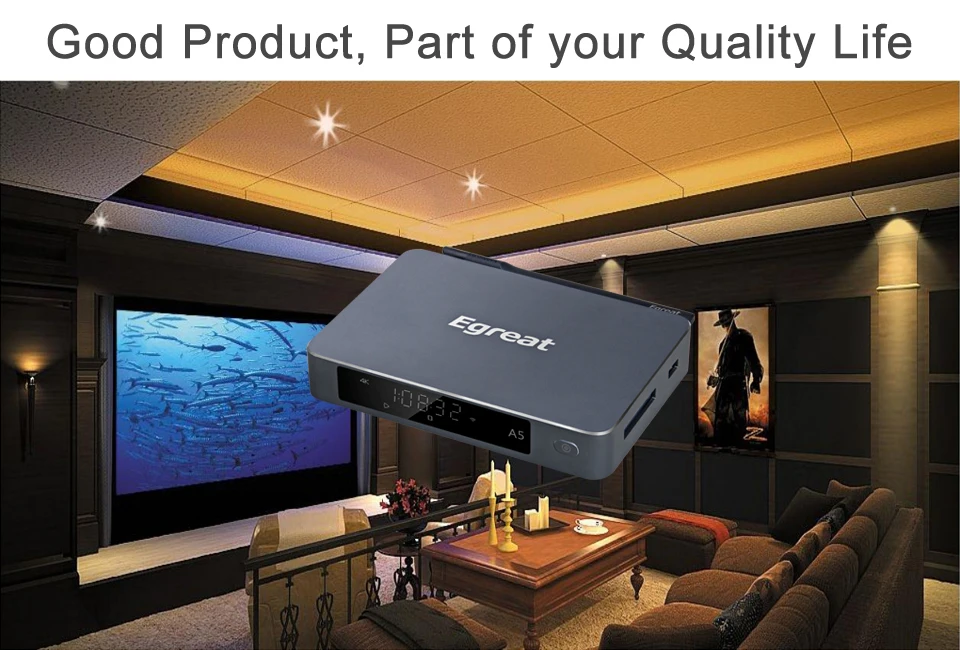 Приставка Смарт ТВ Egreat A5 UHD на Android 5 1 медиаплеер 3D 4K с поддержкой HDR USB3.0 SATA OTA Blu ray ISO
