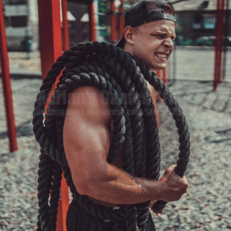 9/12/15m Battle Rope Strength Training Crossfit Fighting Rope Endurance Burpee Slam Ropes Heavy 10-22KG High Quality