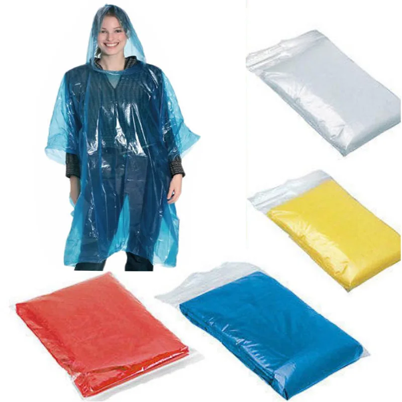 Poncho Regenmäntel Regenponcho mit Kaputze Wasserdicht Regenjacken Notfall 