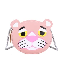 Маленькие круглые сумки через плечо в Корейском стиле с персональными животными из мультфильма, прозрачные кошельки из искусственной кожи, мини-сумки для милых маленьких мальчиков и девочек