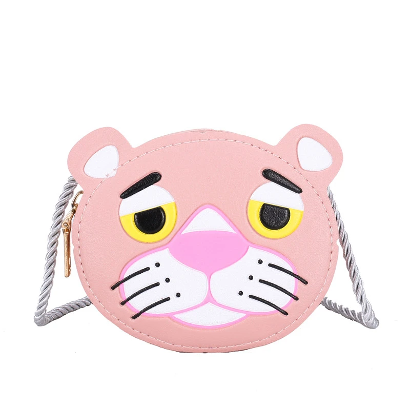 

Small Round Crossbody Bags With Korean Style Personal Animal Cartoon PU Clear Purses Mini Handbags For Cute Baby Boys Girls 2019