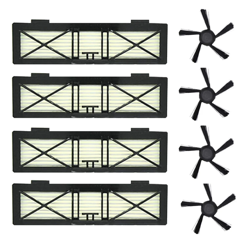 

Replacement Parts 5 Arms Side Brush And Ultra Hepa Filter For Neato Botvac And D Series Cleaner 8Pcs