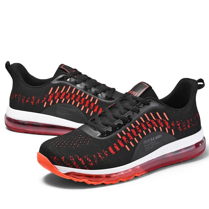 

Men Anti-slip Sport Shoes Lace Up Air Cushion Shoes 2019 New Round Toe Sneakers Gym Fitness Training Shoes Men Plus Size