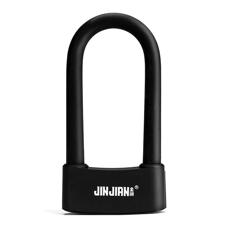 Черный JINJIAN Bluetooth Смарт-контроль велосипедный замок сплав U замок Противоугонная защита от кражи велосипедный MTB велосипедный замок велосипедные аксессуары - Цвет: Черный