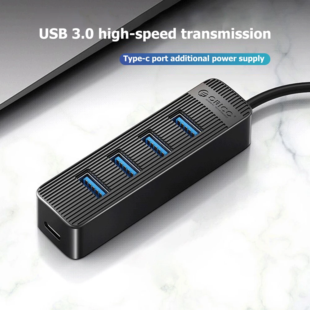 ORICO de alta velocidad USB 3,0 Hub HUB USB 3,0 Multi adaptador/divisor USB de 4 puertos múltiples extensor con interruptor para ventana PC Linux