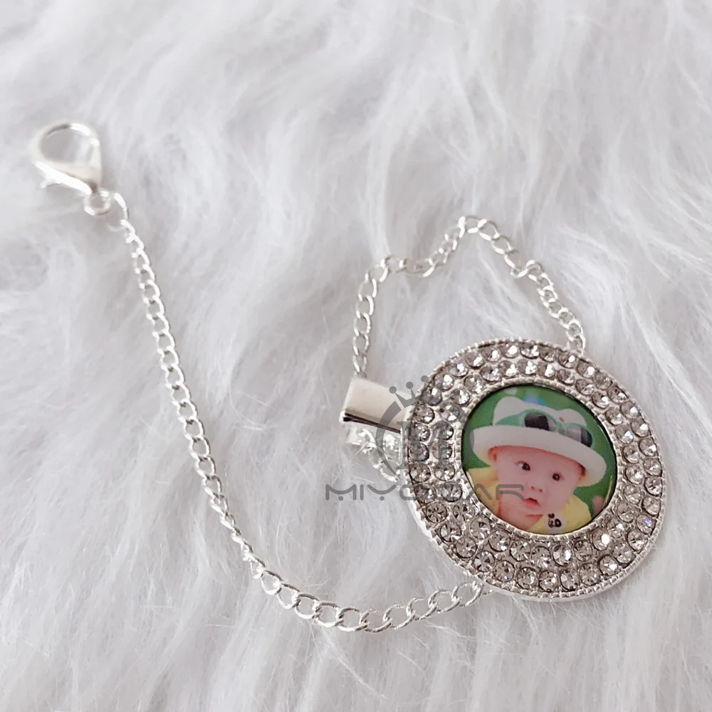 MIYOCAR any name photo can make pacifier clip holder dummy unique design for baby gift PC | Мать и ребенок