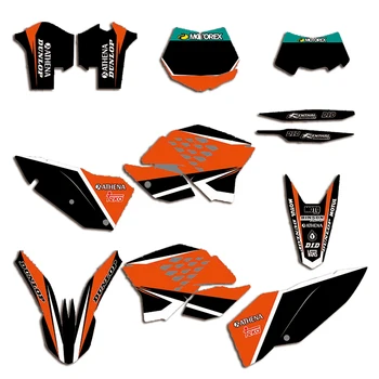 

For KTM EXC EXCF XCF 2008-2011 SX SXF 2007-2010 Motorcycle Team Background Graphic Decal Sticker Kit