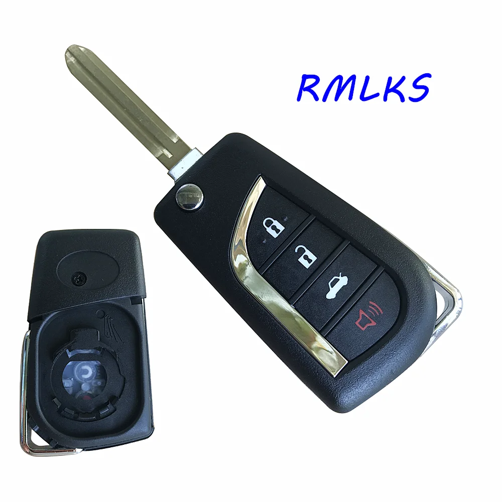Flip Remote Key Shell Case Cover Housing Fob for Toyota Uncut Blade