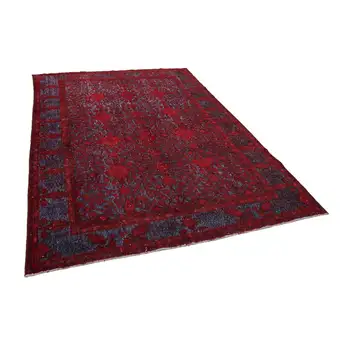 

220x307 Cm Red Handmade Over Dyed Rug-7x10 Ft