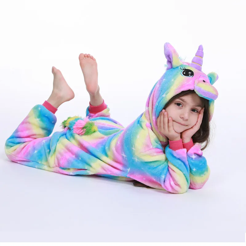 Kuguurumi Onesie/Детские пижамы с единорогом для мальчиков и девочек; комбинезон; Детские пижамы; детская пижама с пандой; одежда для костюмированной вечеринки; одежда для сна; Комбинезоны для подростков