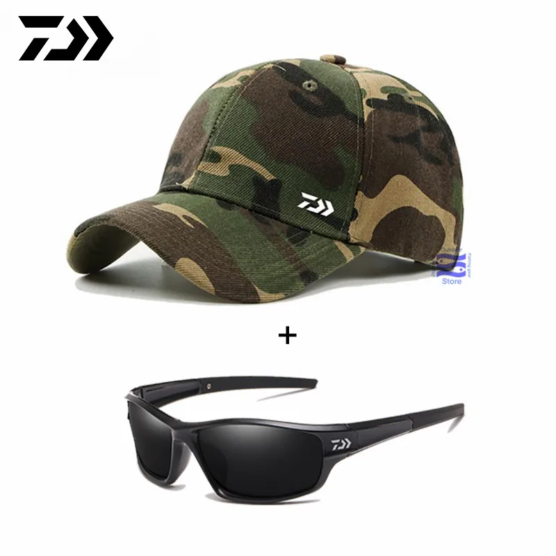 DAIWA Outdoor Fishing Sun Hat Sunscreen Breathable Mountaineering Camouflage Men's Baseball Cap |