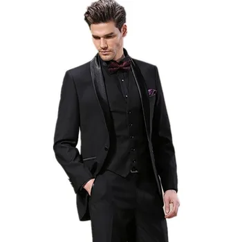 

New Classic Men’s Suit Smolking Noivo Terno Slim Fit Easculino Evening Suits For Men Style Tuxedo Custom Business Prom Bridegroo