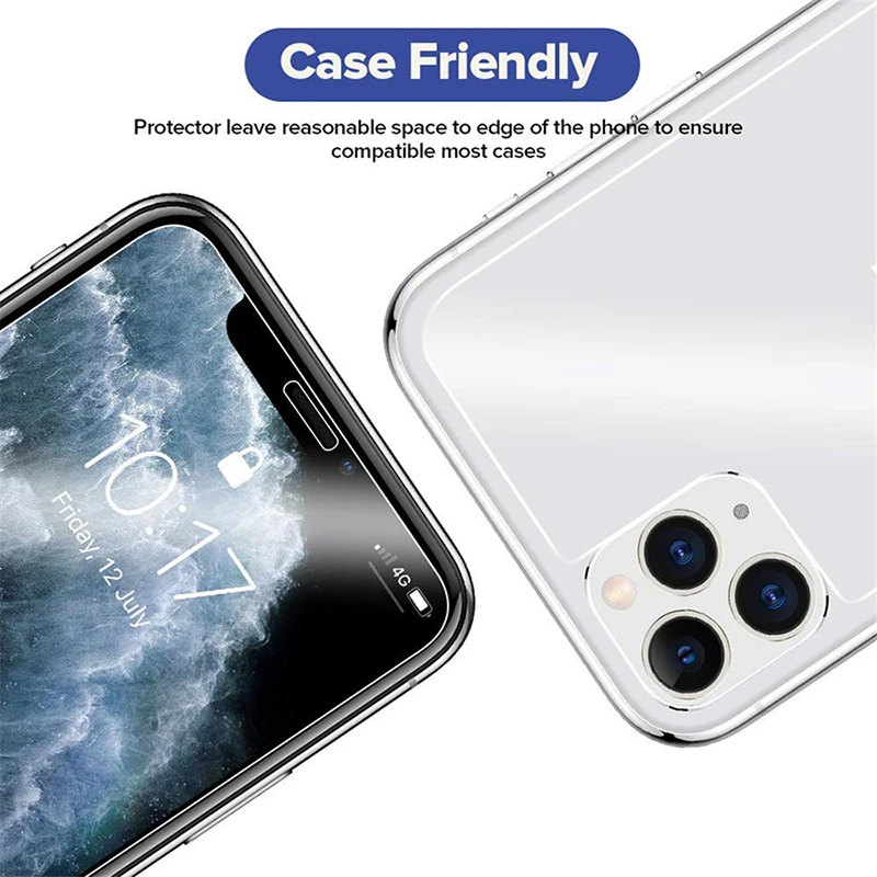 Передняя и задняя защитная пленка для iphone 11 Pro Max защита экрана закаленное стекло X