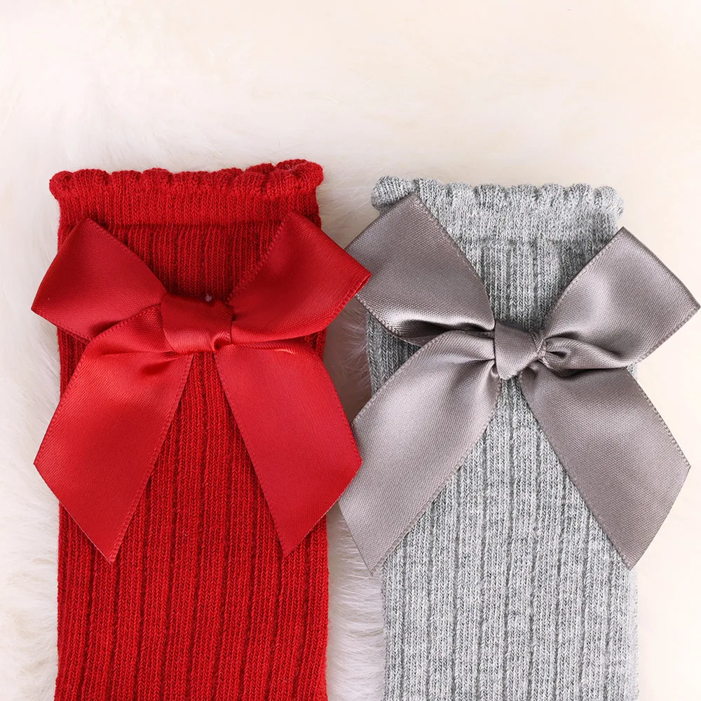 Spring Newborn Baby Girls Socks Mesh Cute Bow Princess Baby Girl Stuff Children's Socks Middle Tube Cotton Soft Infant Socks