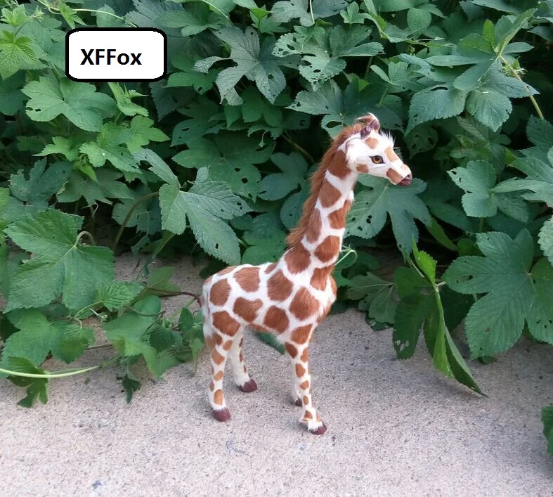 

middle simulation giraffe model polyethylene&furs new lifelike giraffe doll gift about 30x20cm xf2143