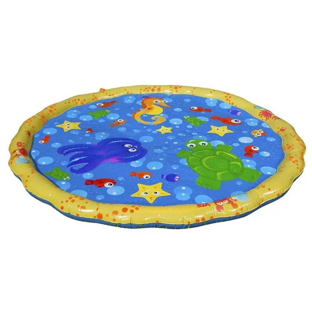 Sprinkler Splash Pad, 68inch Water Splash Play Mat Toddler Water Toys Outdoor Fountain Play Mat for Boy Girl Kids Outdoor Party 12