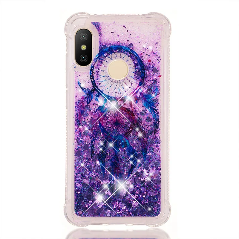 Color Drops Chimes Для Xiaomi A2 Lite 5X A1 блестками с блестками жидким песком чехол для телефона Redmi K20 7A 6 Pro 6 6A 5 Plus 5A 4X 4A S2 Примечание 5A премьер-Чехол - Цвет: Color Drops Chimes