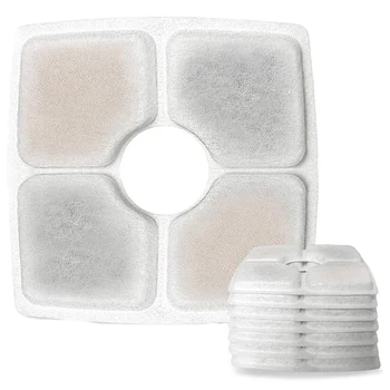 

Square Filters for Cat Fountain, 8 Pack Cat Fountain Filters, Suitable for 2.5L Pet Flower Fountains,Ion Exchange Resin and Acti