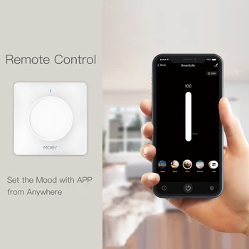 

EU WiFi Smart Rotary Light Dimmer Switch 100-240V Tuya/ Works with Alexa Google Rotating Light Dimmer EU Switch Brightness