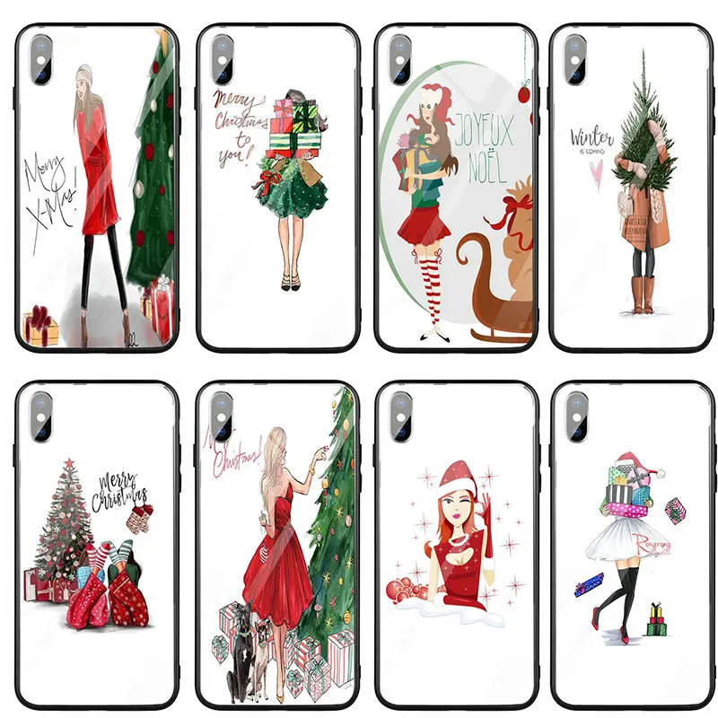 New Year Christmas Santa Claus For iPhone X XR XS 11 12 Pro Max 10 7 5 5S SE 2020 6 6S 8 Plus Phone Cases Cover Capa | Мобильные