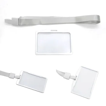 

ID Card Lanyard Office Supplies Ultralight Badge Smooth Practical Portable School Aluminum Alloy Work Permit Holder