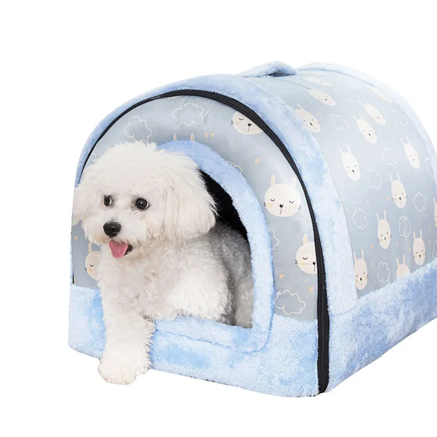 

Dog House Foldable Winter Warm Cottom Pet Bed for Dogs Puppy cat Portable Travelling Dog Kennels Basket Sleeping bag