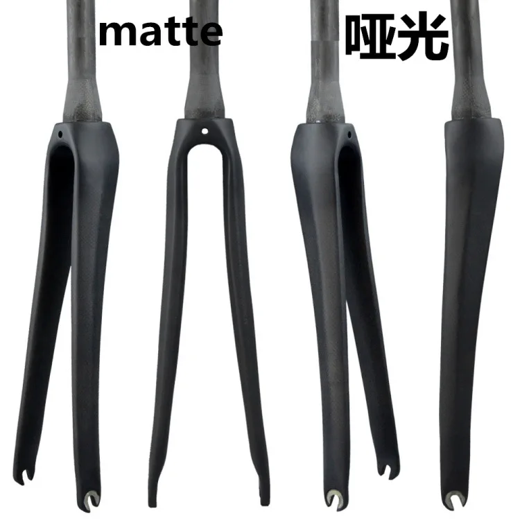 

Non-Standard All Carbon Fiber Road Bicycle Straight Front Fork Hard Fork Bicycle Conical Tube Front Fork Fixed Gear Front Fork