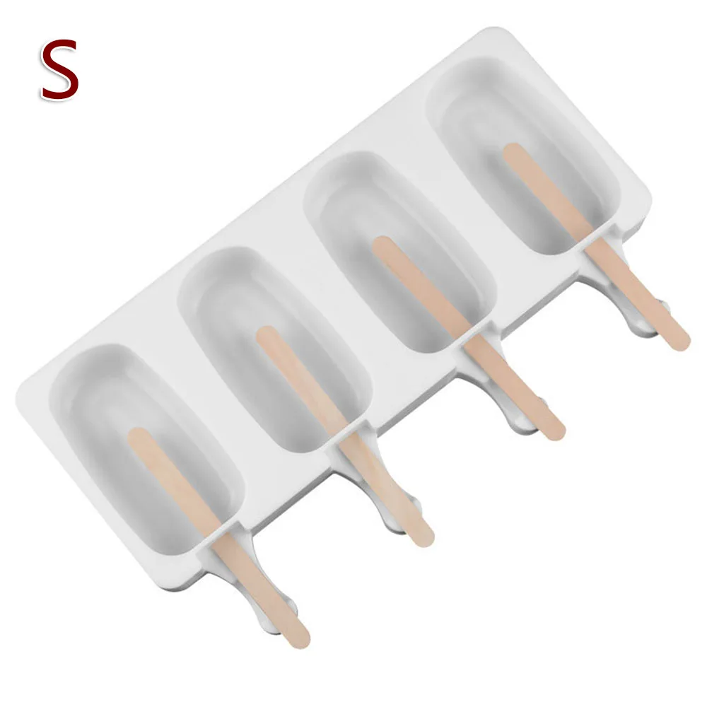 1 шт. силиконовая форма для мороженого 4 ячейки замороженного сок фруктовое