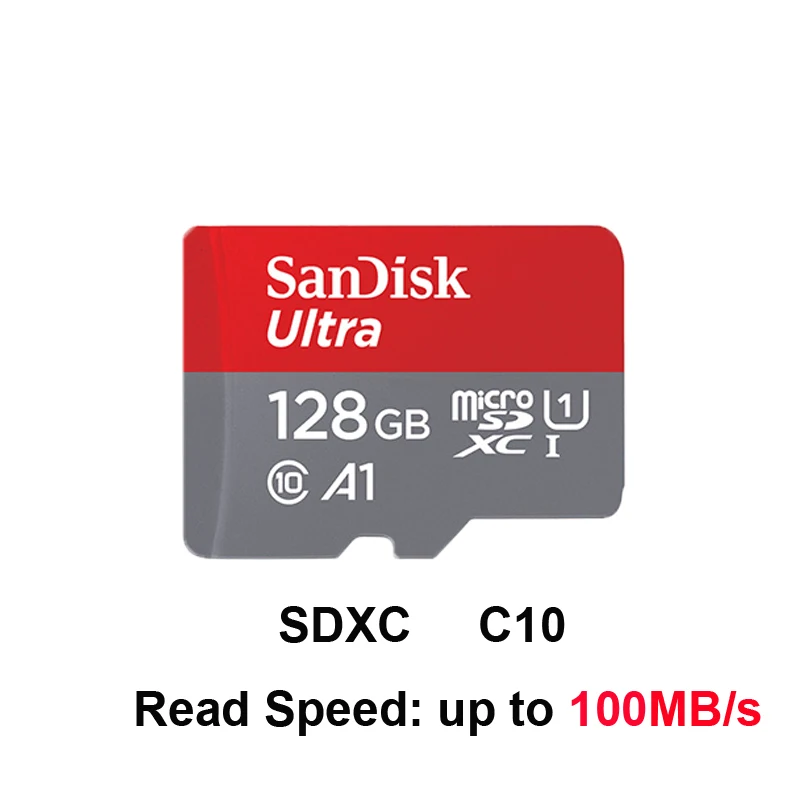 Оригинальная карта Micro SD SanDisk 16 ГБ 32 ГБ 64 ГБ 128 Гб карта памяти Макс 98 Мб/с C10 U1 A1 флэш-карта памяти Micro SD для телефона компьютера - Емкость: 128GB