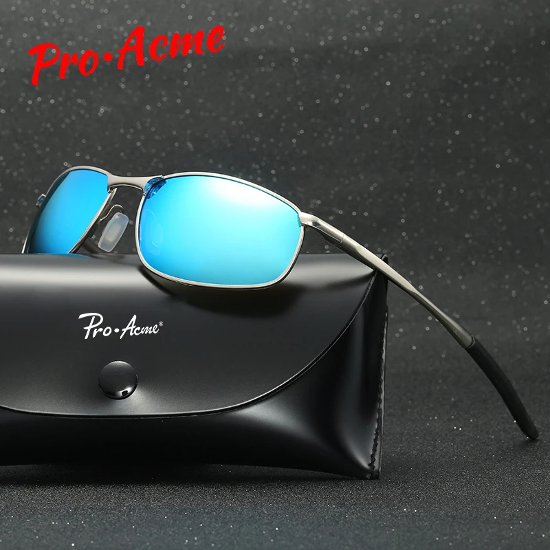 Pro Acme брендовые Дизайнерские мужские HD поляризованные солнцезащитные очки прямоугольные солнцезащитные очки мужские очки для вождения уличные очки UV400 защита PA1094