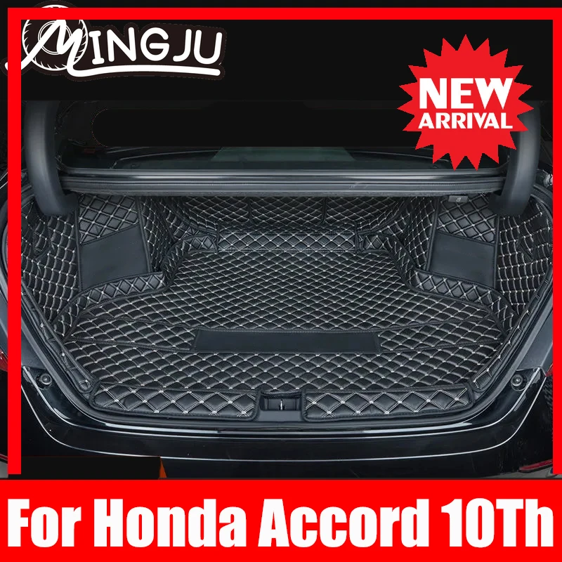 

Rear Trunk Mat Car Trunk Leather Mats Parts Rear Boot Liner Styling Anti-Dirty Protector Tray For Honda Accord 10th Accessories