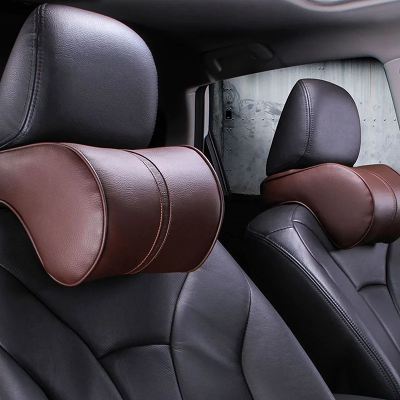 Автомобильное сиденье, Массажная подушка для головы и шеи, Автомобильная подушка с эффектом памяти, подголовник для шеи, чехол для автомобиля, подушка для сиденья, аксессуары для подголовника - Цвет: BR