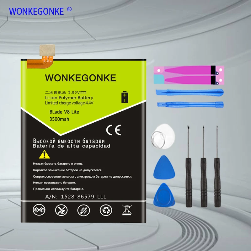 Аккумулятор WONKEGONKE 3500 мАч Li3925T44P6h765638 для ZTE BLade V8 Lite | Мобильные телефоны и