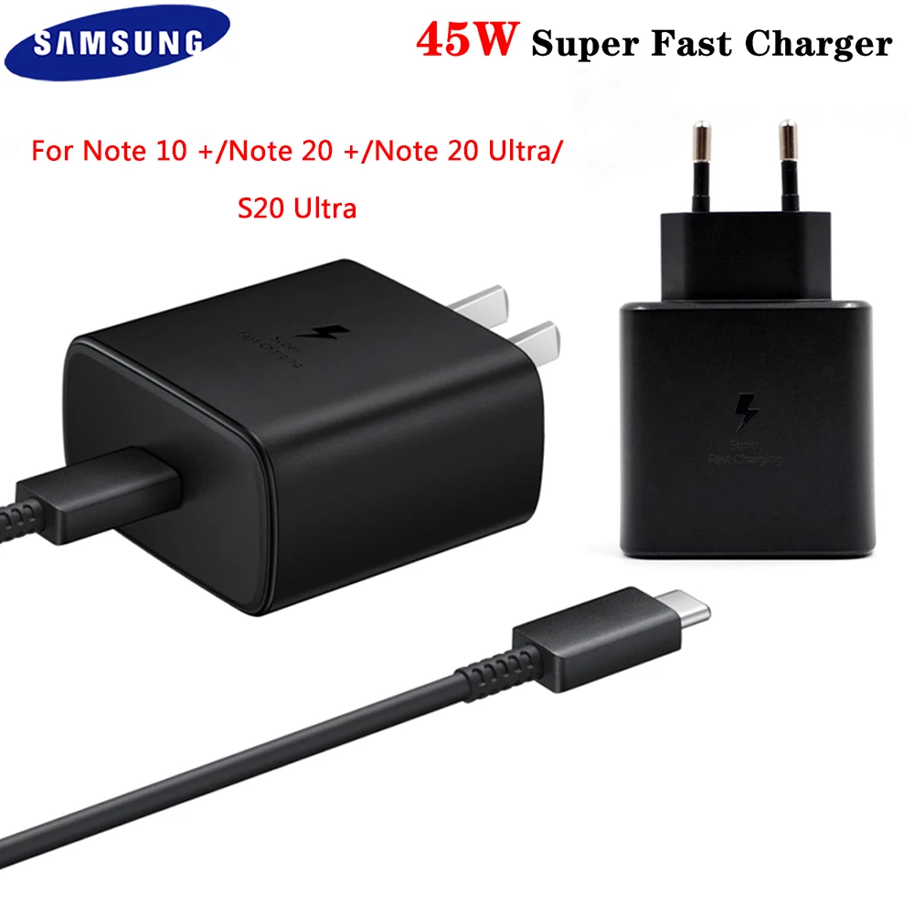 Samsung Note 20+ Charger 45W USB C Super Adaptive Fast Charge Charger