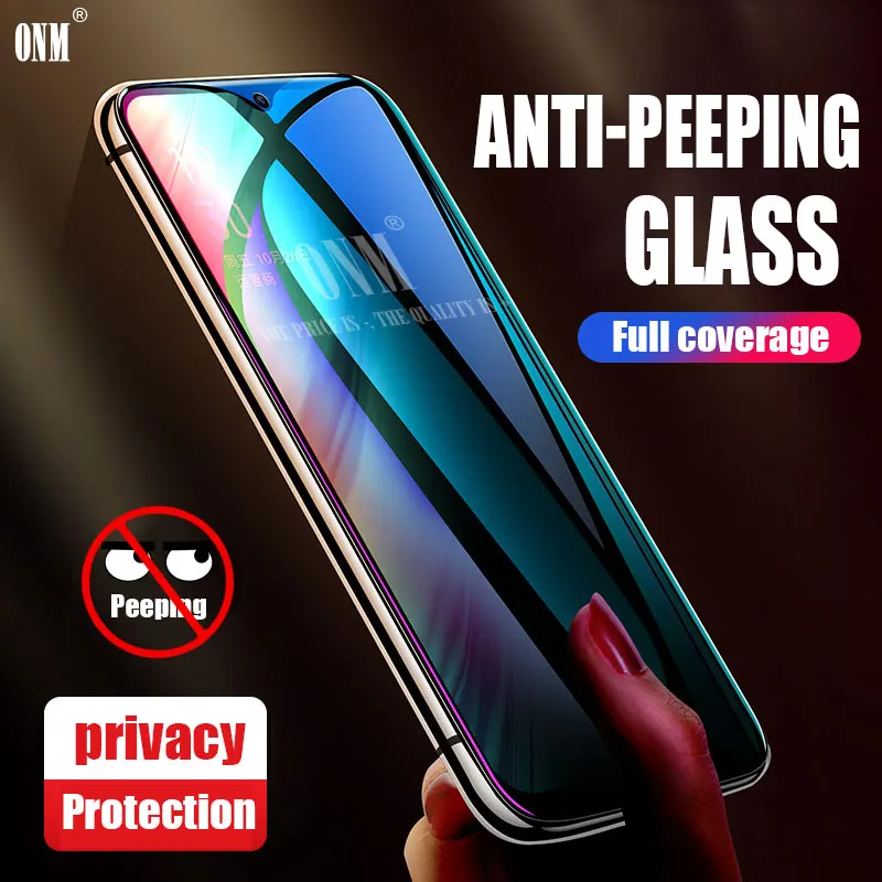 

Anti Spy Tempered Glass For OPPO A9 Full coverage Screen Protector for OPPO A9X Privacy Tempered Glass Film