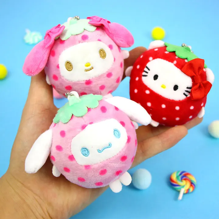 Sanrio, Hello Kitty My Melody Cinnamoroll мультяшная плюшевая игрушка кукла кошелек сумка повесить декоративная подвеска брелок для девочек Подарки