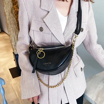 

Ins waist bag new one shoulder slant cross chest bag chain women's bag small lady's bag waist bag waist pack