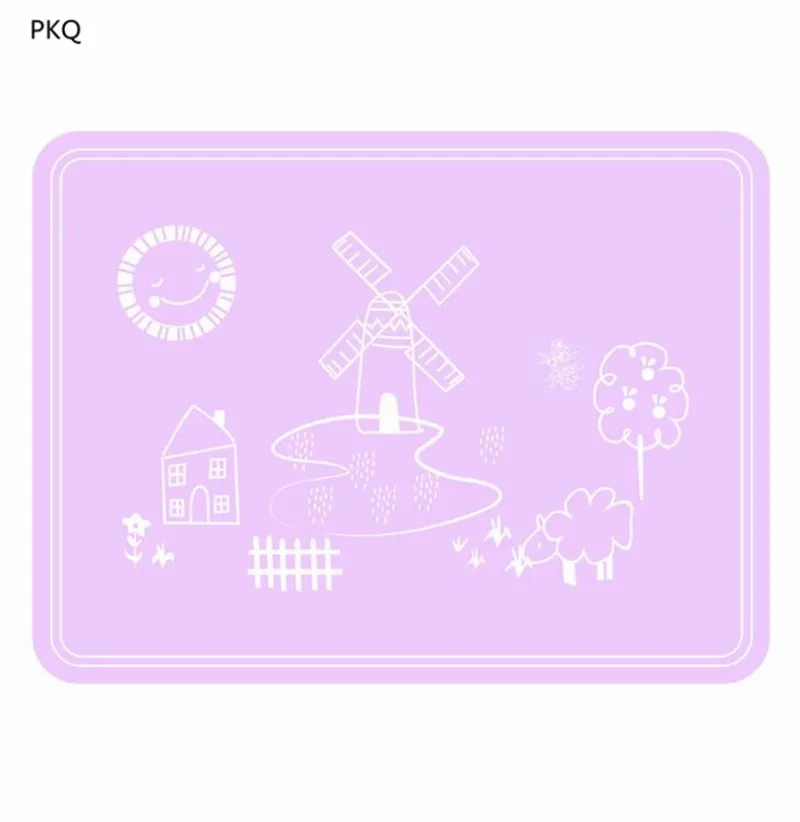 windmill Мультфильм толстый Настольный Коврик Прямоугольник 30*40 см силиконовые коврики термостойкие водонепроницаемые милые студенческие Детские настольные коврики - Цвет: windmill