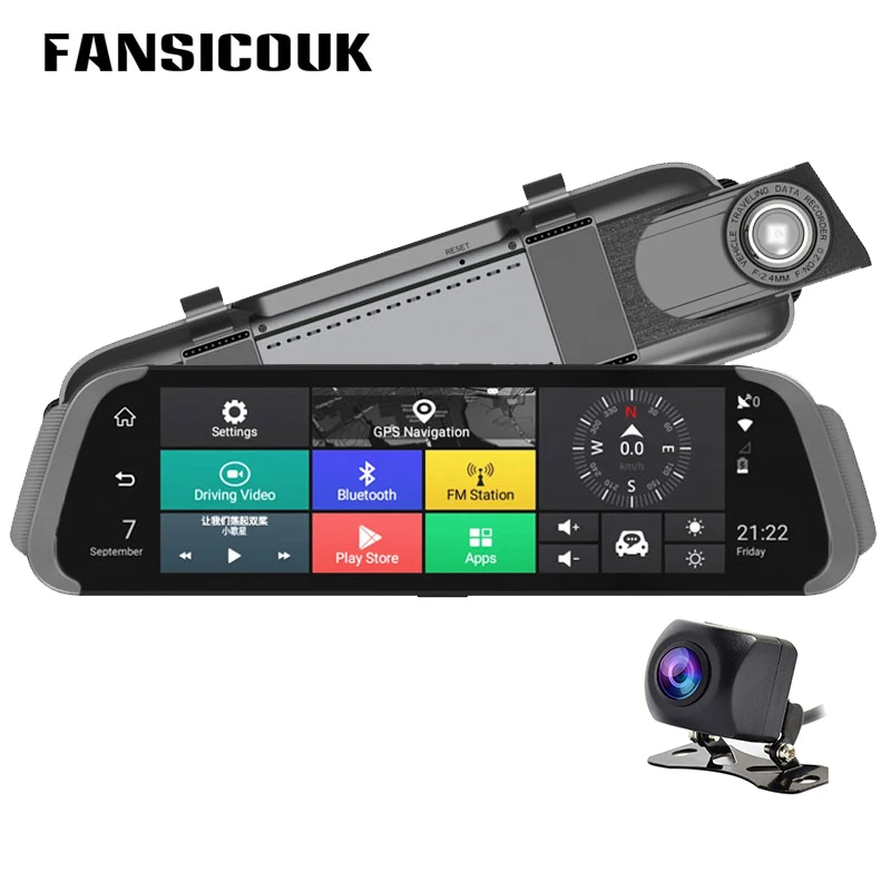 4G Auto Registrar Camera 1080P 10'' Android Rearview Mirror Dash Cam Dual lens Car DVR ADAS GPS WIFI DVRs 787